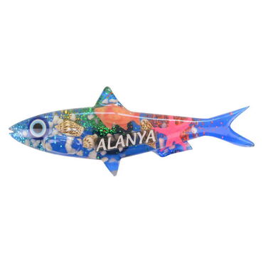 Alanya Themed Transparent Polyester Photo Fridge Magnet - 33