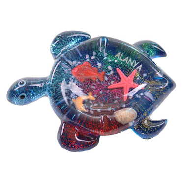 Alanya Themed Transparent Polyester Turtle Shaped Ashtray - 5