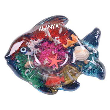 Alanya Themed Transparent Polyester Turtle Shaped Ashtray - 6