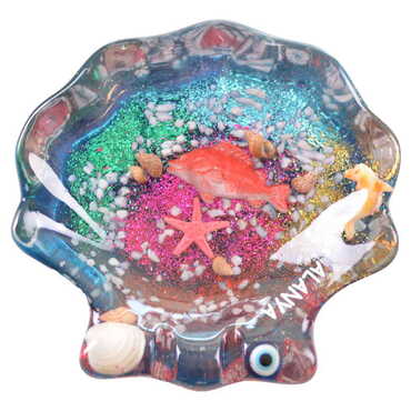 Alanya Themed Transparent Polyester Turtle Shaped Ashtray - 8