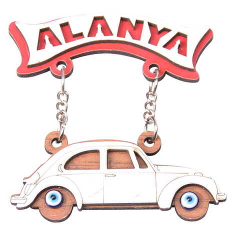 Alanya Themed Wooden Customised Souvenir Fridge Magnet - 8