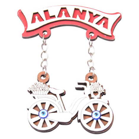 Alanya Themed Wooden Customised Souvenir Fridge Magnet - 10