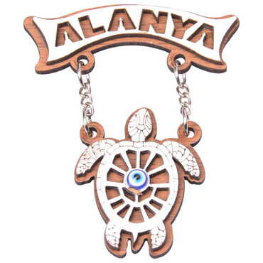 Alanya Themed Wooden Customised Souvenir Fridge Magnet - 11