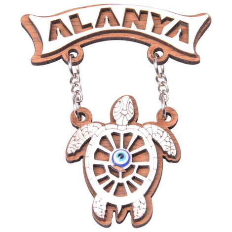 Alanya Themed Wooden Customised Souvenir Fridge Magnet - 11