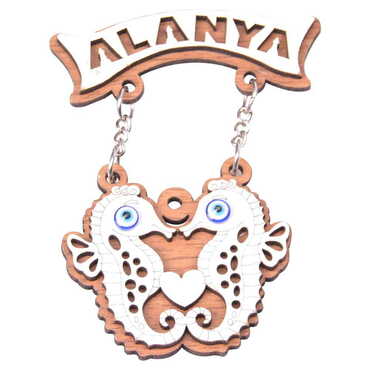 Alanya Themed Wooden Customised Souvenir Fridge Magnet - 13