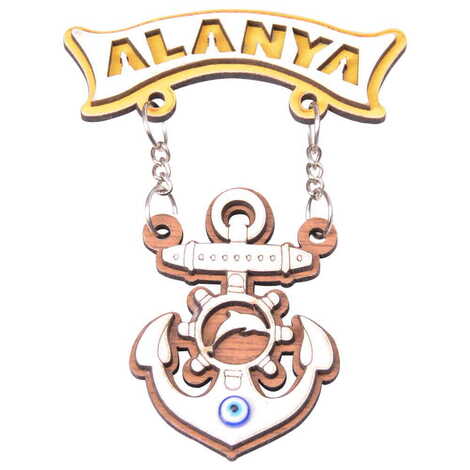 Alanya Themed Wooden Customised Souvenir Fridge Magnet - 14