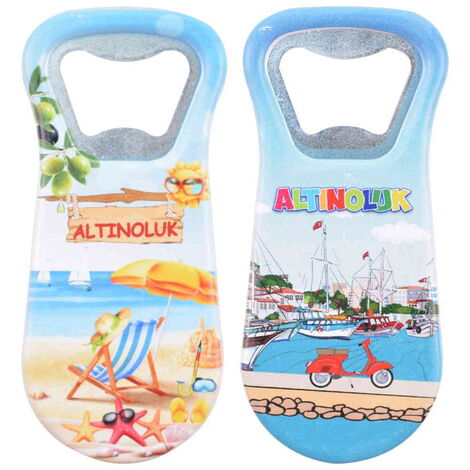 Altinoluk Themed Customised Uv Printed Plastic Base Plastic Base Bottle Opener 95x43 mm - 3