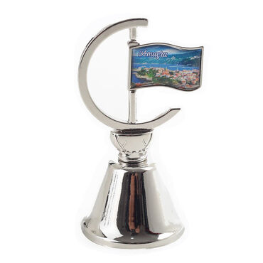 Amasra Themed Collectible Souvenir Double Face Metal Spinner Flag Bell 44x96 mm - 2