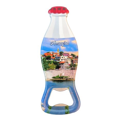 Amasra Themed Customised Uv Printed Coca Cola Bottle Shape Plastic Base Bottle Opener 42x120 mm - 2