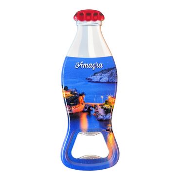 Amasra Themed Customised Uv Printed Coca Cola Bottle Shape Plastic Base Bottle Opener 42x120 mm - 3