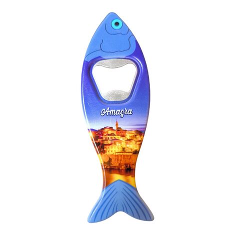 Amasra Themed Customised UV Printed Fish Shape Printed Plastic Base Bottle Opener 42x130 mm - 3