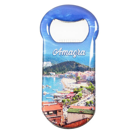 Amasra Themed Customizable Metal Magnetic Bottle Opener 90x45 mm - 4