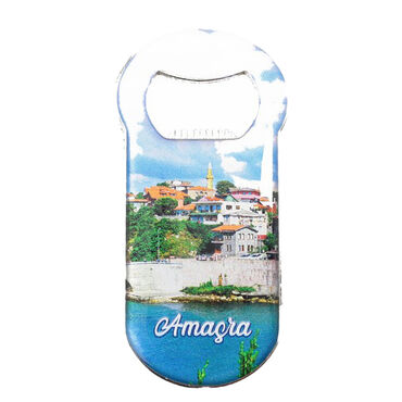 Amasra Themed Customizable Metal Magnetic Bottle Opener 90x45 mm - 5