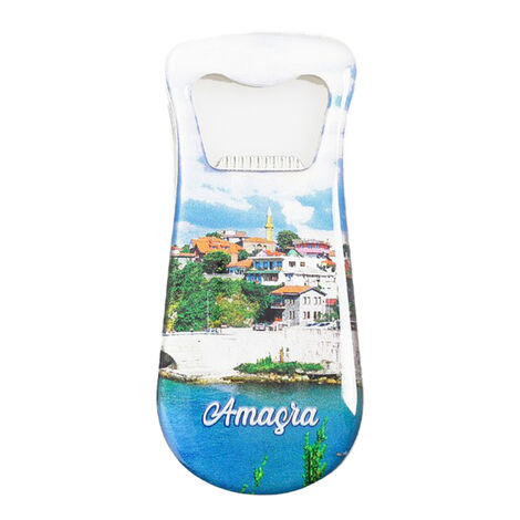 Amasra Themed Customizable Metal Magnetic Bottle Opener 95x42 mm - 6