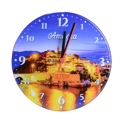 Amasra Themed Epoxy Wall Clock Home Decoration 20 Cm - 6