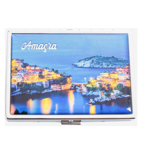 Amasra Themed Metal Cigarette Case 103x80x11 mm - 2