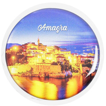 Amasra Themed Round Cap Shaped Magnetic Bottle Opener 63x15 mm - 4