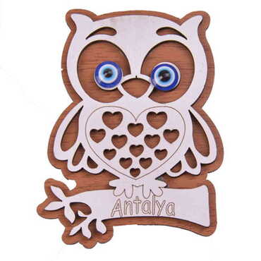 Animal Themed Wooden Engraved Souvenir Fridge Magnet - 10