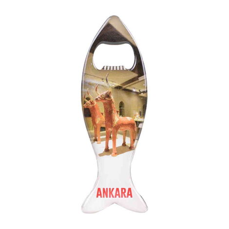 Toptan Ankara Temalı Myros Metal Balık Açacak Magnet 120x43 mm - 4