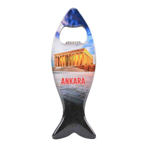 Toptan Ankara Temalı Myros Metal Balık Açacak Magnet 120x43 mm - 6