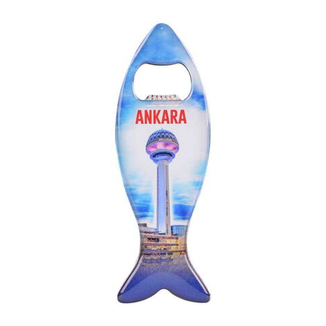 Toptan Ankara Temalı Myros Metal Balık Açacak Magnet 120x43 mm - 12