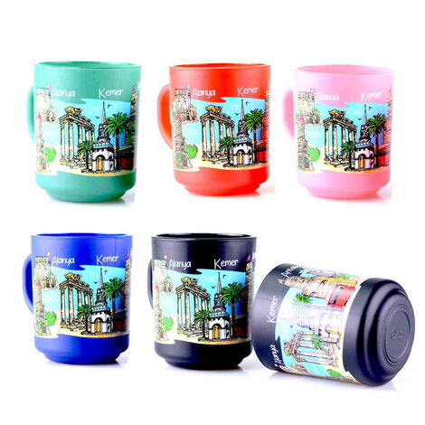 Antalya Region Themed Colored Glass Mug - 3