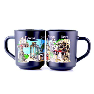 Antalya Region Themed Colored Glass Mug - 6