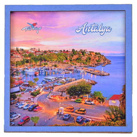 Toptan Antalya Temalı C Serisi Resimli Ahşap Magnet 90x120 mm - 10