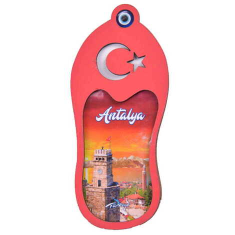 Toptan Antalya Temalı C Serisi Resimli Ahşap Magnet 90x120 mm - 27