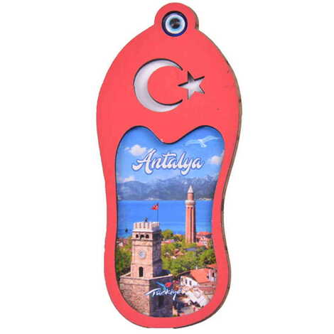 Toptan Antalya Temalı C Serisi Resimli Ahşap Magnet 90x120 mm - 28