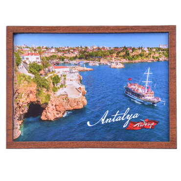 Toptan Antalya Temalı C Serisi Resimli Ahşap Magnet 90x120 mm - 36