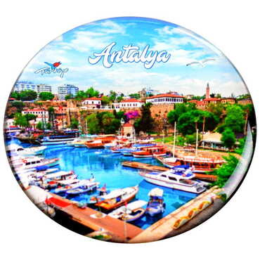 Toptan Antalya Temalı Myros Yuvarlak Magnet 67 mm - 6