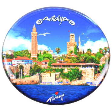 Toptan Antalya Temalı Myros Yuvarlak Magnet 67 mm - 9