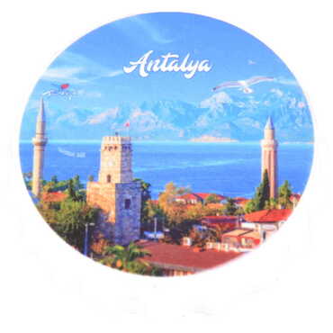 Toptan Antalya Temalı Uv Baskılı Küçük Kapak Açacak Magnet 58x15 mm - 6