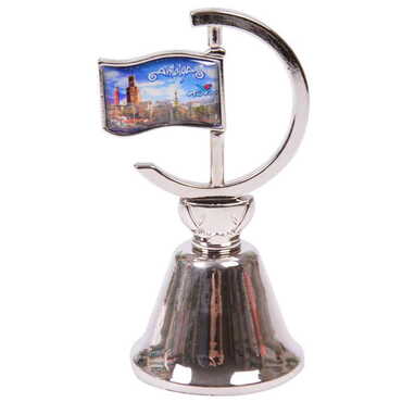 Antalya Themed Collectible Souvenir Double Face Metal Spinner Flag Bell 44x96 mm - 7