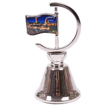 Antalya Themed Collectible Souvenir Double Face Metal Spinner Flag Bell 44x96 mm - 9