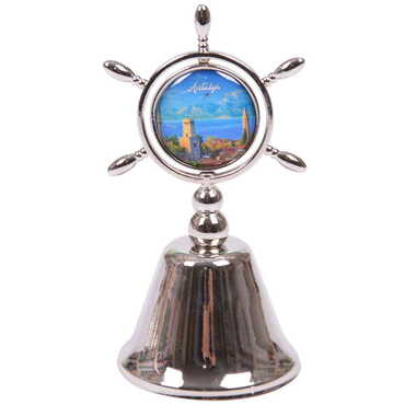 Antalya Themed Collectible Souvenir Double Face Metal Spinner Rudder Bell 44x92 mm - 4