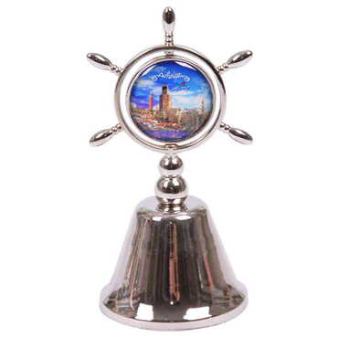 Antalya Themed Collectible Souvenir Double Face Metal Spinner Rudder Bell 44x92 mm - 5