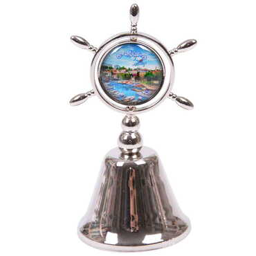 Antalya Themed Collectible Souvenir Double Face Metal Spinner Rudder Bell 44x92 mm - 8