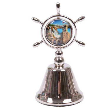 Antalya Themed Collectible Souvenir Double Face Metal Spinner Rudder Bell 44x92 mm - 9