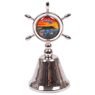 Antalya Themed Collectible Souvenir Double Face Metal Spinner Rudder Bell 44x92 mm - 10