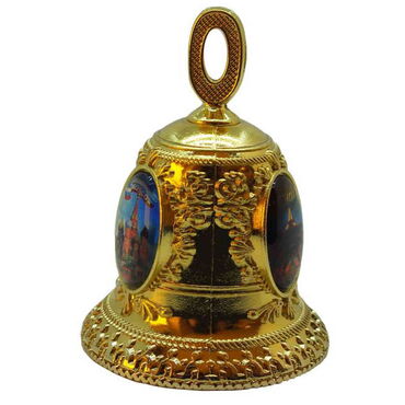 Antalya Themed Collectible Souvenir Metal Bell - Golden Color 45x60 mm - 4