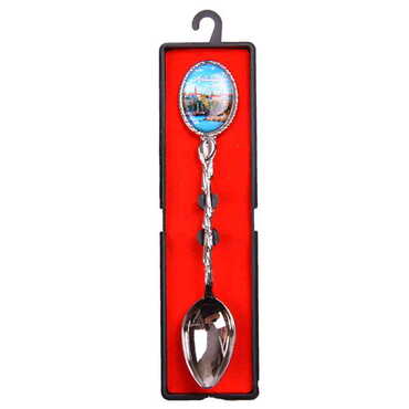 Antalya Themed Collectible Souvenir Metal Tea Spon With Giftbox 25x130 mm - 6