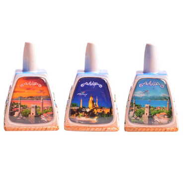 Antalya Themed Collectible Souvenir Turkish Ceramic Bell - 2