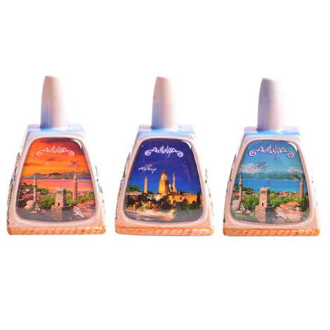 Antalya Themed Collectible Souvenir Turkish Ceramic Bell - 2