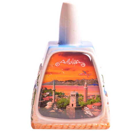 Antalya Themed Collectible Souvenir Turkish Ceramic Bell - 3