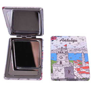 Antalya Themed Custom Printed Rectangle Pocket Mirror - 8