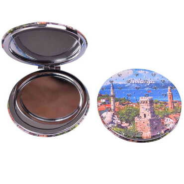 Antalya Themed Custom Printed Round Pocket Mirror - 6