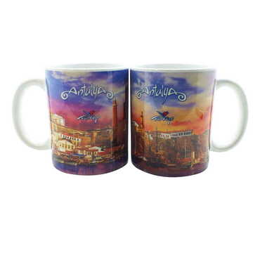 Antalya Themed Customised Porcelain Souvenir Travel Mug 80x95 mm - 5