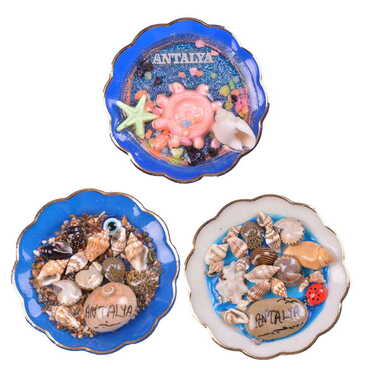 Antalya Themed Customised Sea Shell Plate Magnet 73 Mm - 2